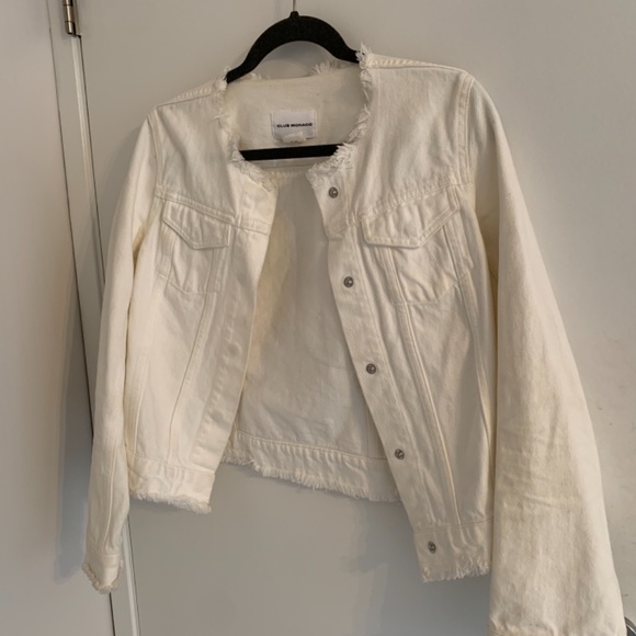 Club Monaco white jean jacket - Picture 2 of 3
